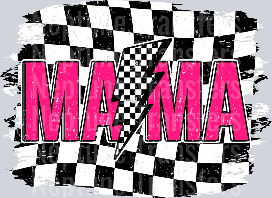 Retro Checkered Pink Mama