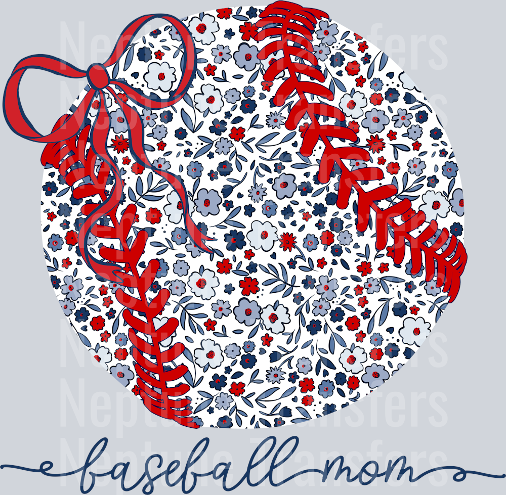 Baseball Mom Coquette Floral
