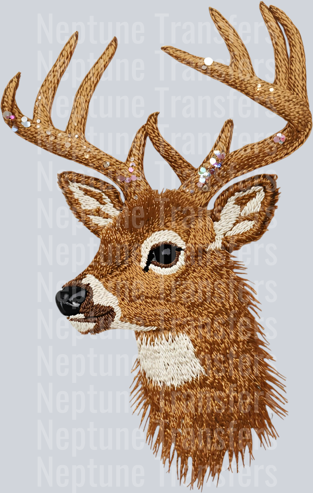 deer faux yarn sequin