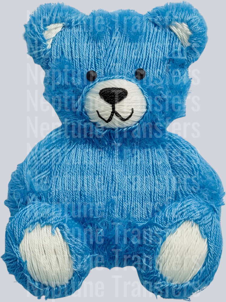blue bear faux yarn