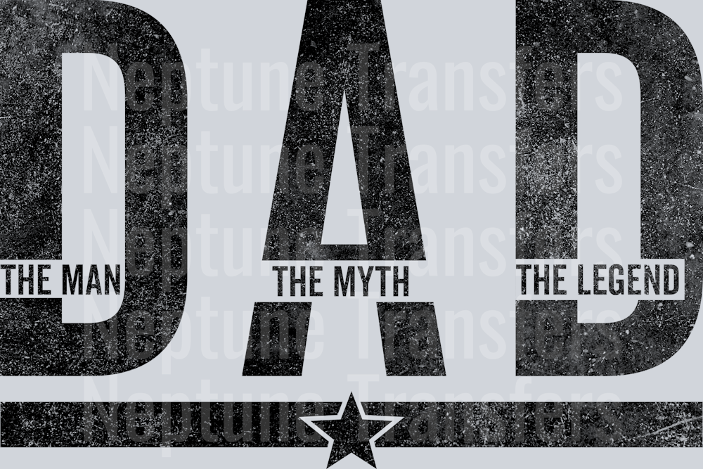 Dad The Myth Black