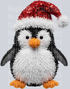 christmas penguin faux yarn