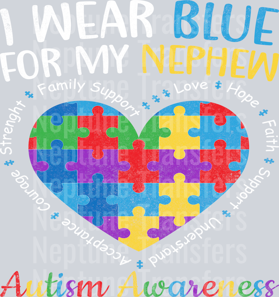 Autism Wear Blue for Nephew