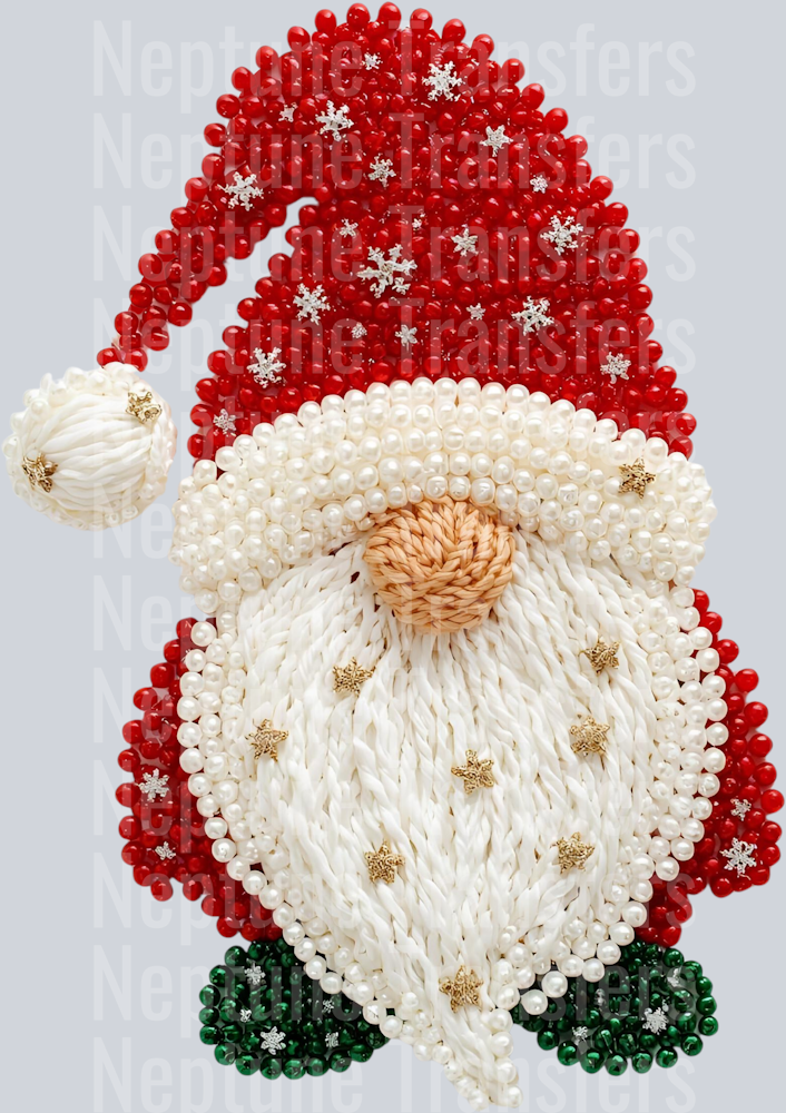 christmas gnome faux pearls