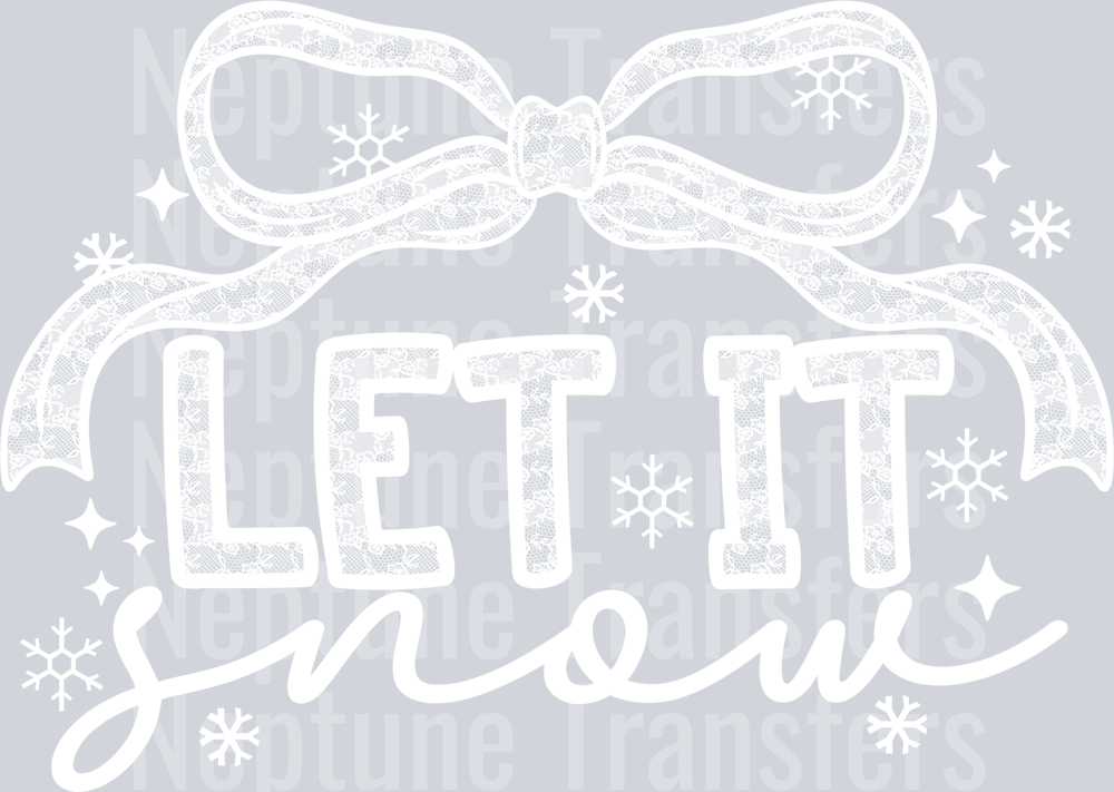 Let It Snow Lace Glitter + Sleeves