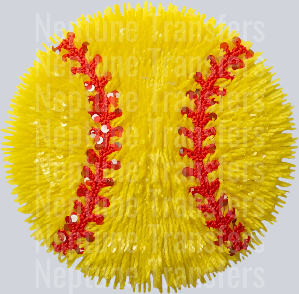 softball faux yarn