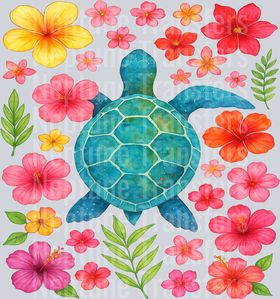 Floral Sea Turtle Summer