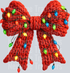 CHRISTMAS LIGHTS BOW RED