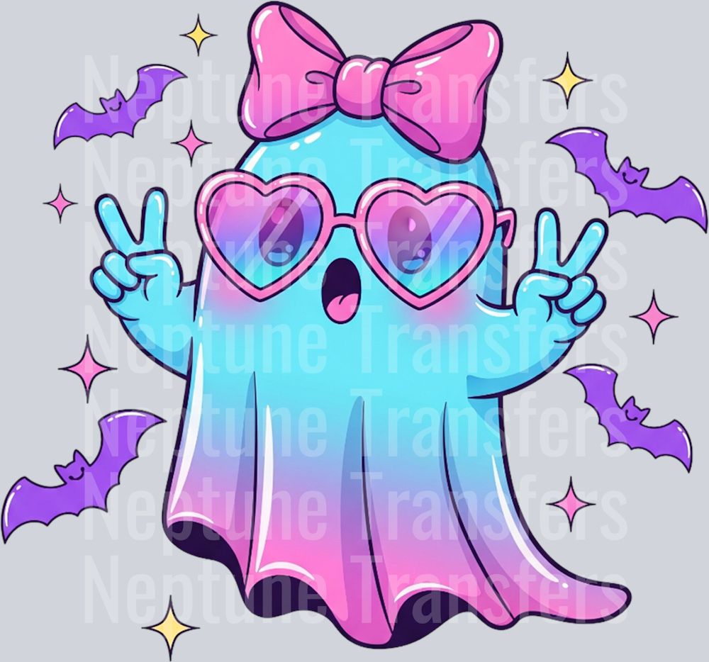 Neon Mini Ghost Pink Bow