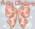 MERRY CHRISTMAS GINGERBREAD BOW