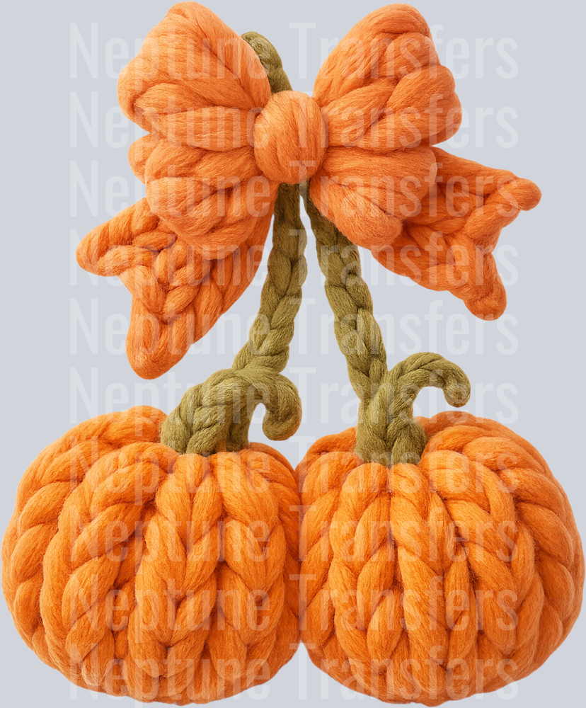pumpkin cherry faux yarn