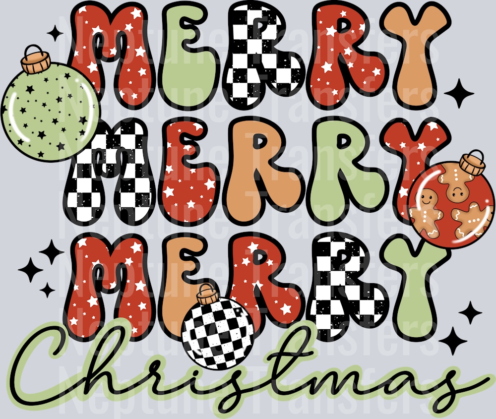 MERRY CHRISTMAS RED AND GREEN