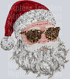 SANTA FAUX SEQUINS LEOPARD GLASSES