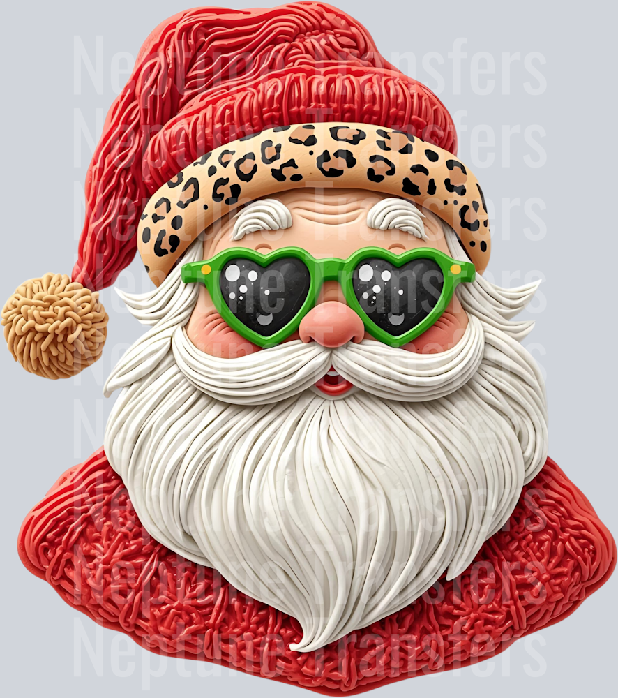 SANTA FAUX DETAIL LEOPARD HAT