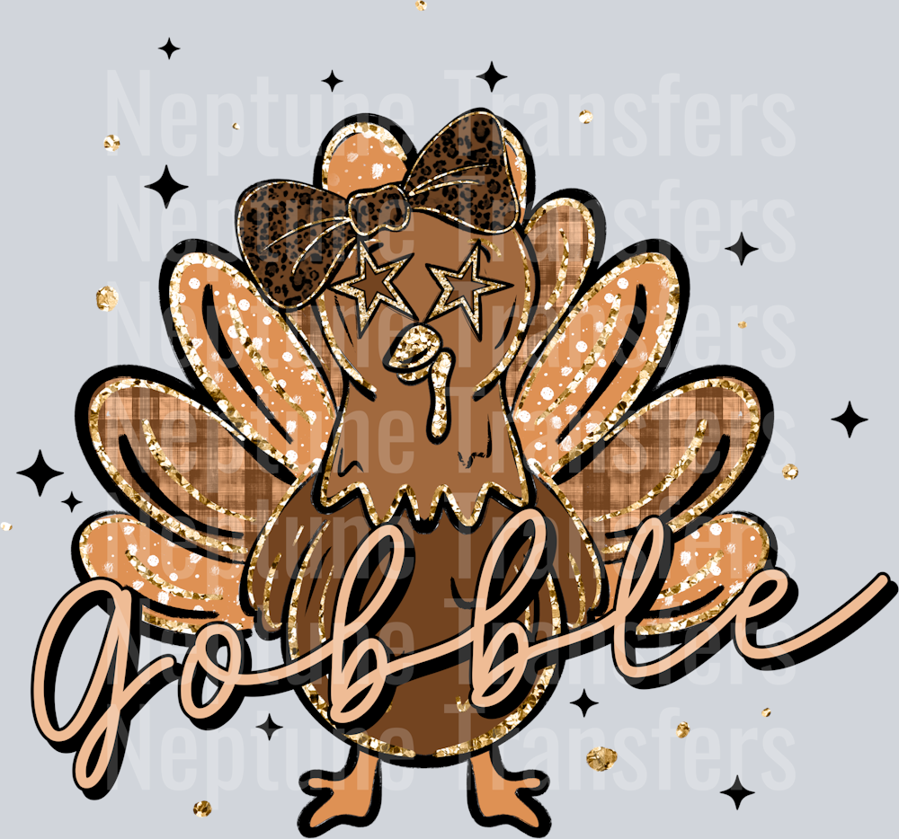 Gobble Glitter Turkey 2