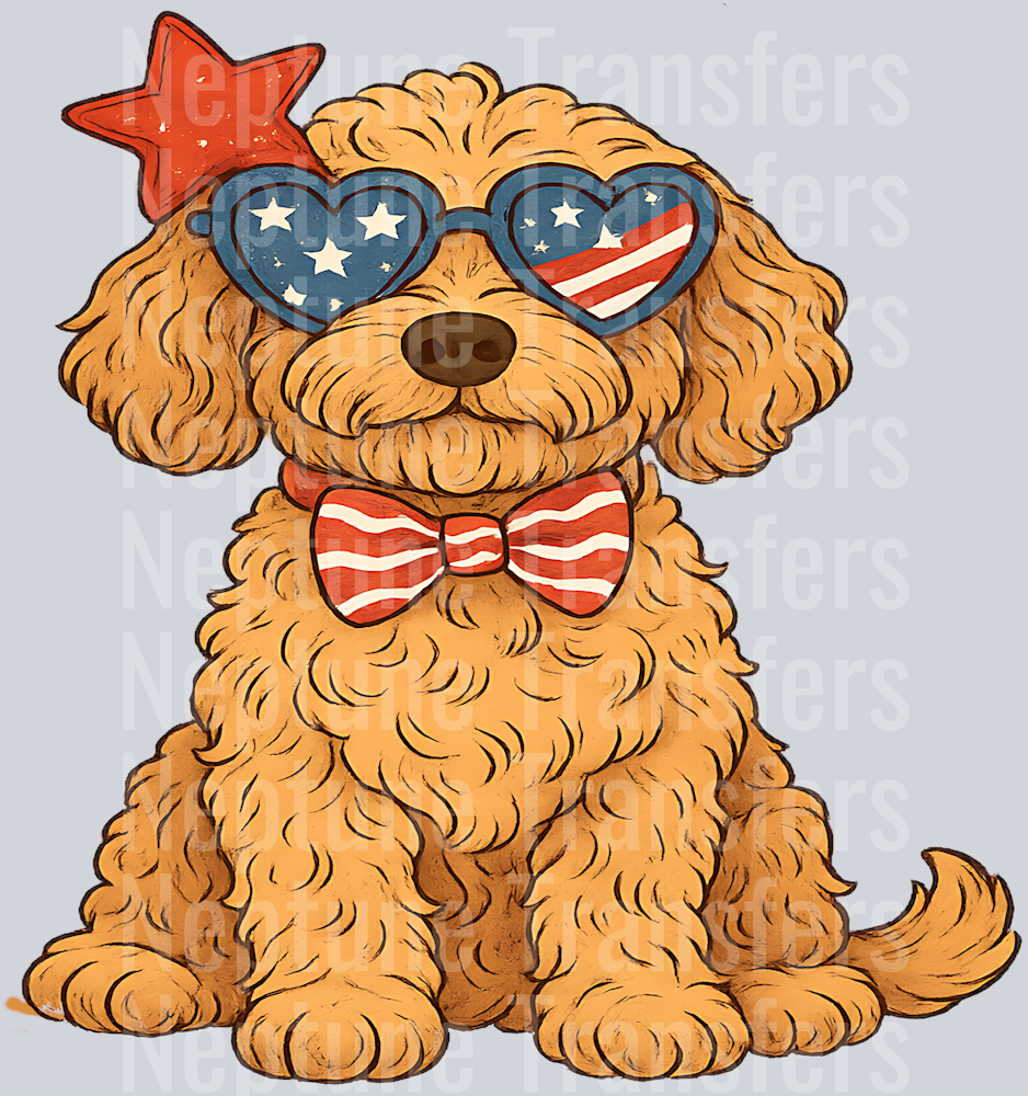 American Dog with Bow