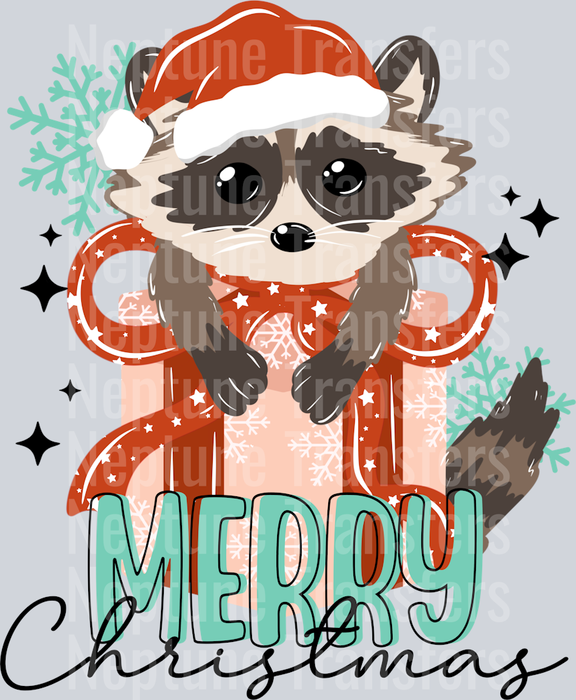 Merry Christmas Raccoon