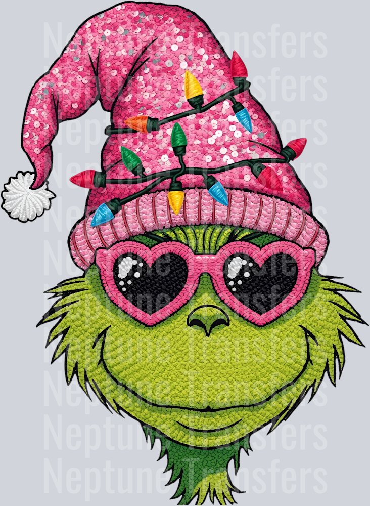christmas character g pink sunglasses