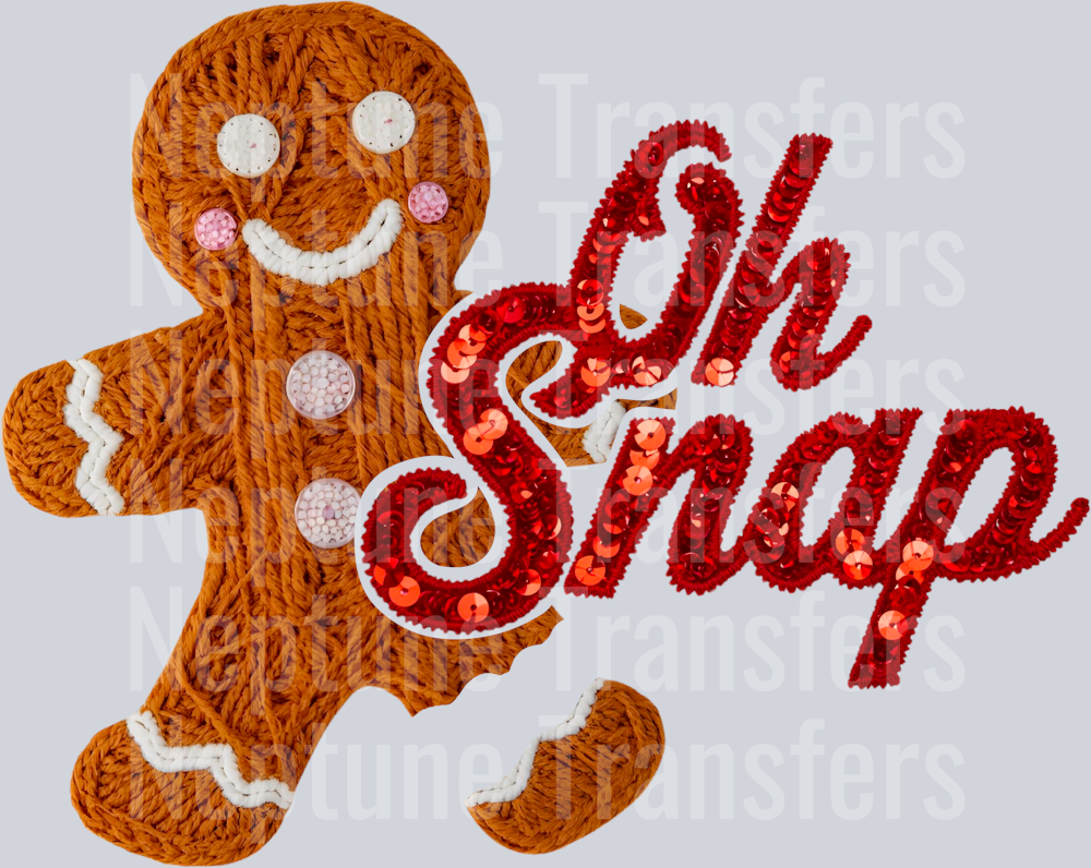 oh snap gingerbread faux yarn sequins
