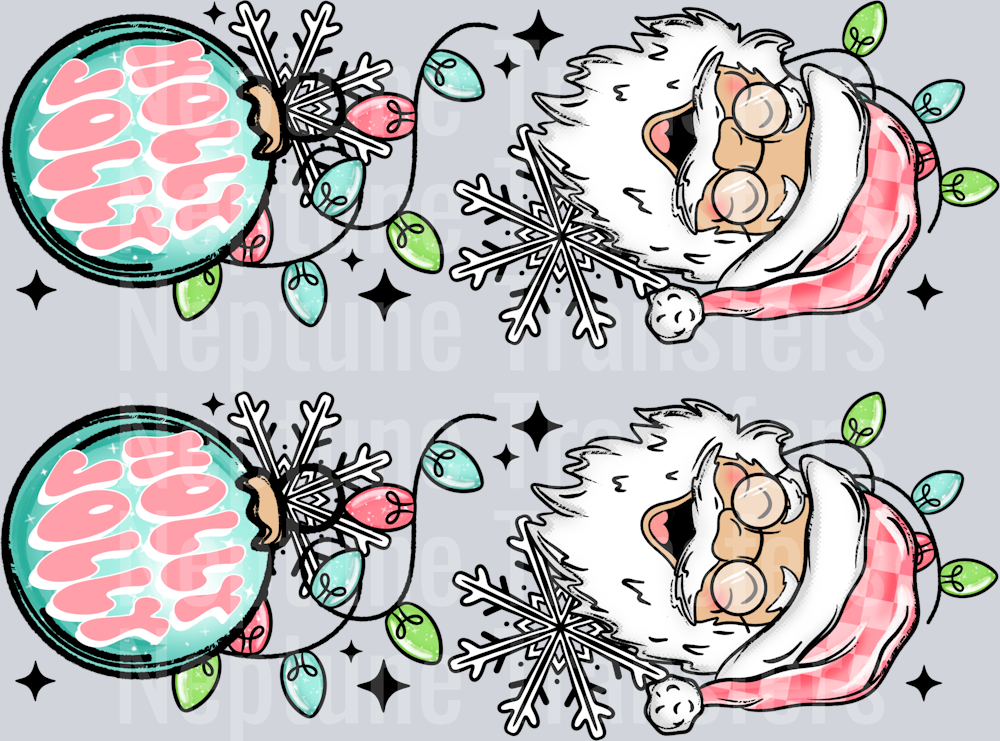 MERRY CHRISTMAS SANTA LIGHT SKINTONE SLEEVES