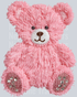 pink bear faux yarn