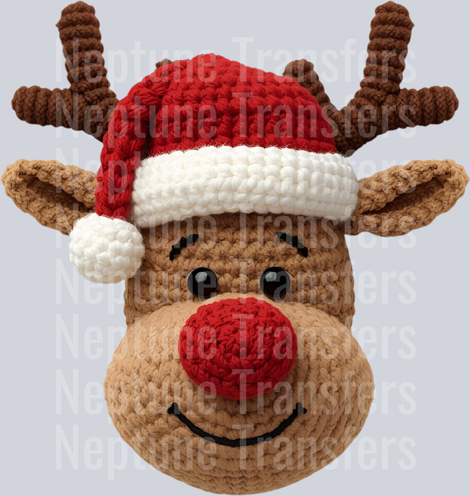 reindeer face faux yarn