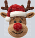 reindeer face faux yarn