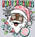 Merry Christmas Santa Brown Skin Tone + Sleeves