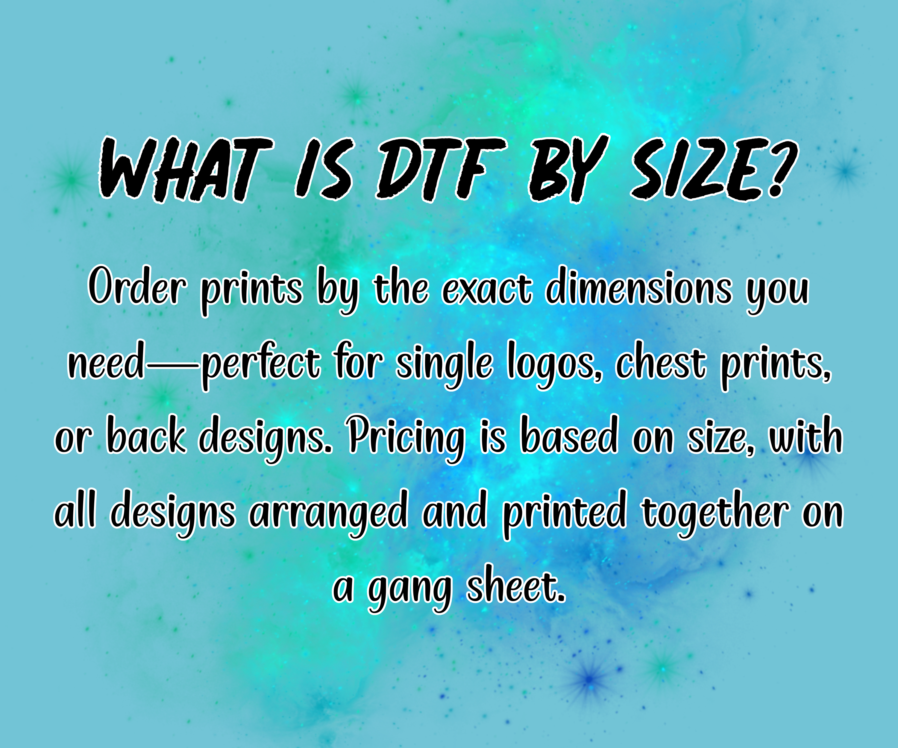 DTF Transfer By Size