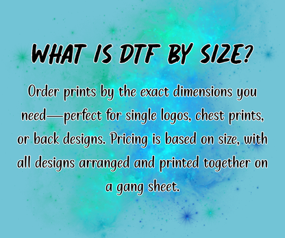 DTF Transfer By Size